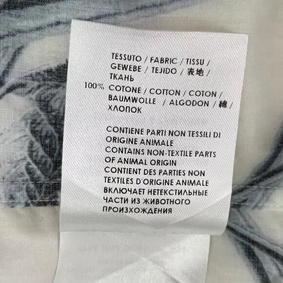 Alexander McQueen Colorblock Printed Cotton Collared Long Sleeve Single-Breasted